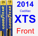 Front Wiper Blade Pack for 2014 Cadillac XTS - Premium