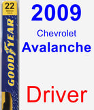 Driver Wiper Blade for 2009 Chevrolet Avalanche - Premium