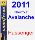 Passenger Wiper Blade for 2011 Chevrolet Avalanche - Premium