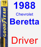 Driver Wiper Blade for 1988 Chevrolet Beretta - Premium