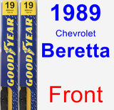 Front Wiper Blade Pack for 1989 Chevrolet Beretta - Premium