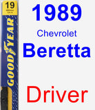 Driver Wiper Blade for 1989 Chevrolet Beretta - Premium