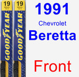 Front Wiper Blade Pack for 1991 Chevrolet Beretta - Premium