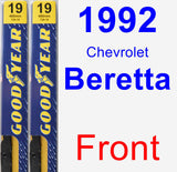 Front Wiper Blade Pack for 1992 Chevrolet Beretta - Premium