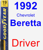 Driver Wiper Blade for 1992 Chevrolet Beretta - Premium