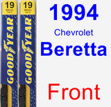 Front Wiper Blade Pack for 1994 Chevrolet Beretta - Premium