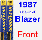 Front Wiper Blade Pack for 1987 Chevrolet Blazer - Premium