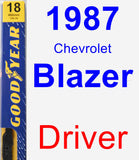 Driver Wiper Blade for 1987 Chevrolet Blazer - Premium