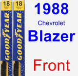Front Wiper Blade Pack for 1988 Chevrolet Blazer - Premium
