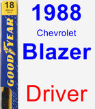 Driver Wiper Blade for 1988 Chevrolet Blazer - Premium