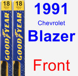 Front Wiper Blade Pack for 1991 Chevrolet Blazer - Premium