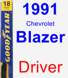 Driver Wiper Blade for 1991 Chevrolet Blazer - Premium