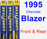 Front & Rear Wiper Blade Pack for 1995 Chevrolet Blazer - Premium