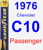 Passenger Wiper Blade for 1976 Chevrolet C10 - Premium