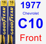Front Wiper Blade Pack for 1977 Chevrolet C10 - Premium