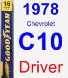 Driver Wiper Blade for 1978 Chevrolet C10 - Premium