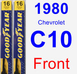 Front Wiper Blade Pack for 1980 Chevrolet C10 - Premium