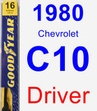 Driver Wiper Blade for 1980 Chevrolet C10 - Premium