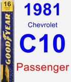 Passenger Wiper Blade for 1981 Chevrolet C10 - Premium