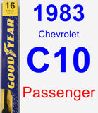 Passenger Wiper Blade for 1983 Chevrolet C10 - Premium