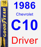 Driver Wiper Blade for 1986 Chevrolet C10 - Premium