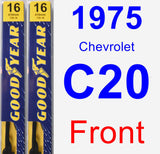 Front Wiper Blade Pack for 1975 Chevrolet C20 - Premium