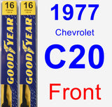 Front Wiper Blade Pack for 1977 Chevrolet C20 - Premium