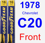 Front Wiper Blade Pack for 1978 Chevrolet C20 - Premium