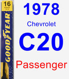 Passenger Wiper Blade for 1978 Chevrolet C20 - Premium