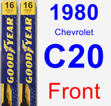 Front Wiper Blade Pack for 1980 Chevrolet C20 - Premium
