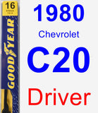 Driver Wiper Blade for 1980 Chevrolet C20 - Premium