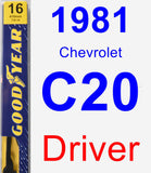 Driver Wiper Blade for 1981 Chevrolet C20 - Premium