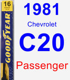 Passenger Wiper Blade for 1981 Chevrolet C20 - Premium