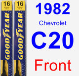 Front Wiper Blade Pack for 1982 Chevrolet C20 - Premium