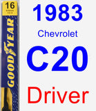 Driver Wiper Blade for 1983 Chevrolet C20 - Premium