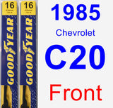 Front Wiper Blade Pack for 1985 Chevrolet C20 - Premium