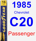Passenger Wiper Blade for 1985 Chevrolet C20 - Premium