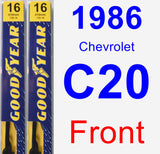 Front Wiper Blade Pack for 1986 Chevrolet C20 - Premium