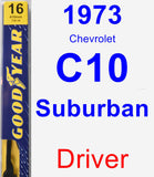 Driver Wiper Blade for 1973 Chevrolet C10 Suburban - Premium