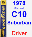 Driver Wiper Blade for 1978 Chevrolet C10 Suburban - Premium