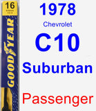 Passenger Wiper Blade for 1978 Chevrolet C10 Suburban - Premium