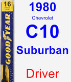 Driver Wiper Blade for 1980 Chevrolet C10 Suburban - Premium