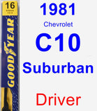 Driver Wiper Blade for 1981 Chevrolet C10 Suburban - Premium