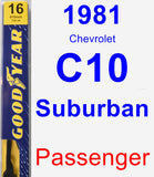 Passenger Wiper Blade for 1981 Chevrolet C10 Suburban - Premium