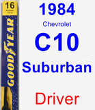 Driver Wiper Blade for 1984 Chevrolet C10 Suburban - Premium