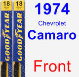 Front Wiper Blade Pack for 1974 Chevrolet Camaro - Premium