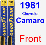 Front Wiper Blade Pack for 1981 Chevrolet Camaro - Premium