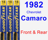 Front & Rear Wiper Blade Pack for 1982 Chevrolet Camaro - Premium