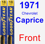Front Wiper Blade Pack for 1971 Chevrolet Caprice - Premium
