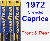 Front & Rear Wiper Blade Pack for 1972 Chevrolet Caprice - Premium
